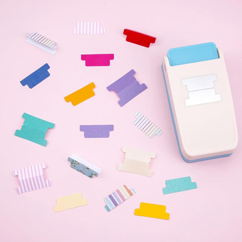 CYFUN DESIGN Tab Punch DIY Index Tabs Puncher Tag Punch Loose Leaf Separator Label Punch Craft Paper Punch for Scrapbooking, Journaling Tabs, Bible Tabs, Book Tabs, Notebooks, Planner Inserts, and More Projects - Image 5